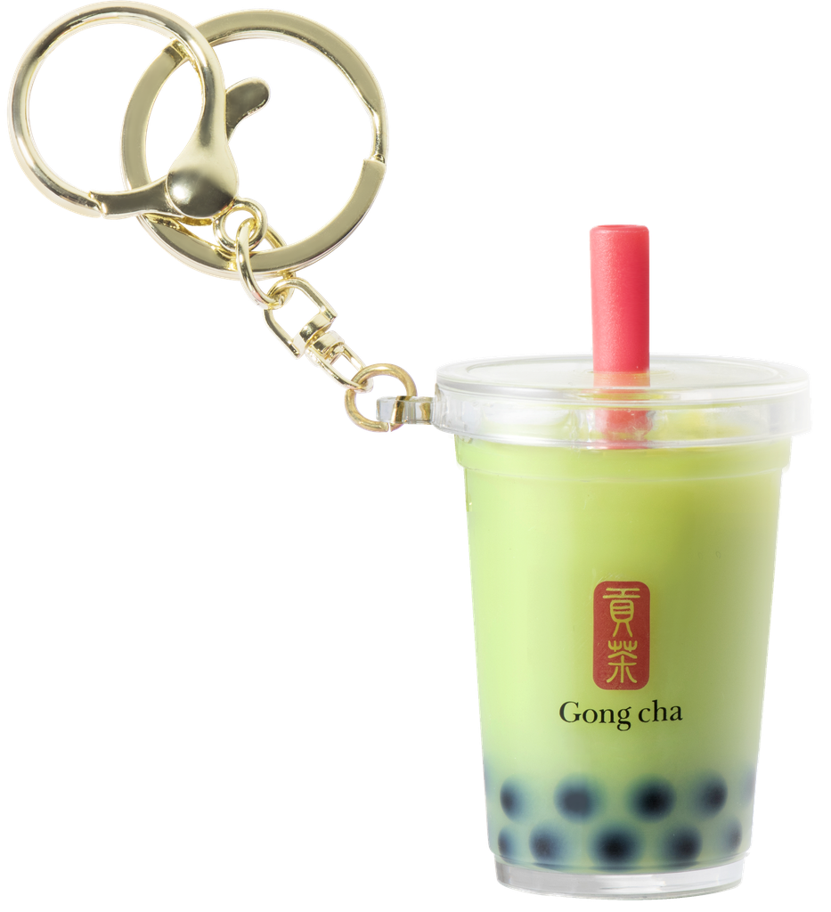 3D Matcha Pearl Millk Tea Keychain