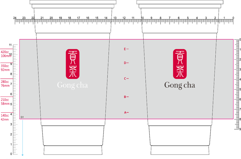 Gong cha Y22 gobelets-G1 EU (grand)