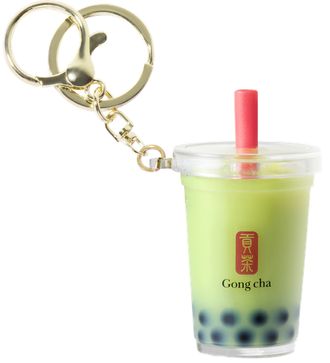 [1000002247] 3D Matcha Pearl Millk Tea Keychain