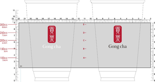 [1000002257] Gong cha Y16 gobelets-G1 EU (Moyen)